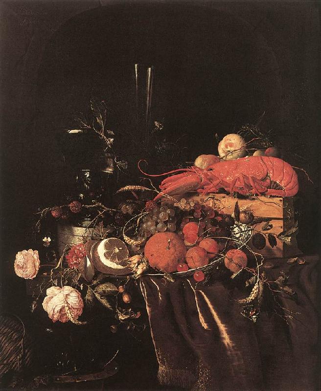 Jan Davidsz. de Heem Still-Life with Fruit Flowers, Glasses oil painting image
